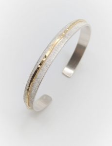 Foto von Silber-Armreif mit 585 Gelbgold